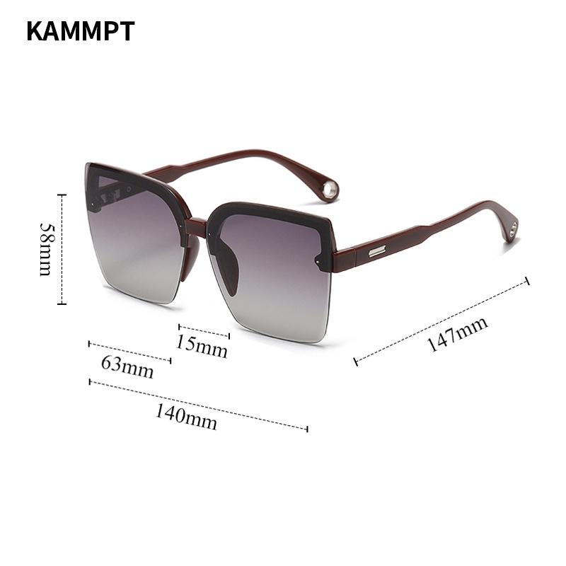 Oversized Sunglasses Man Woman Fashion Rimless Vintage Square Sun Glasses Eyewear Brand Design Uv400 Female Shades