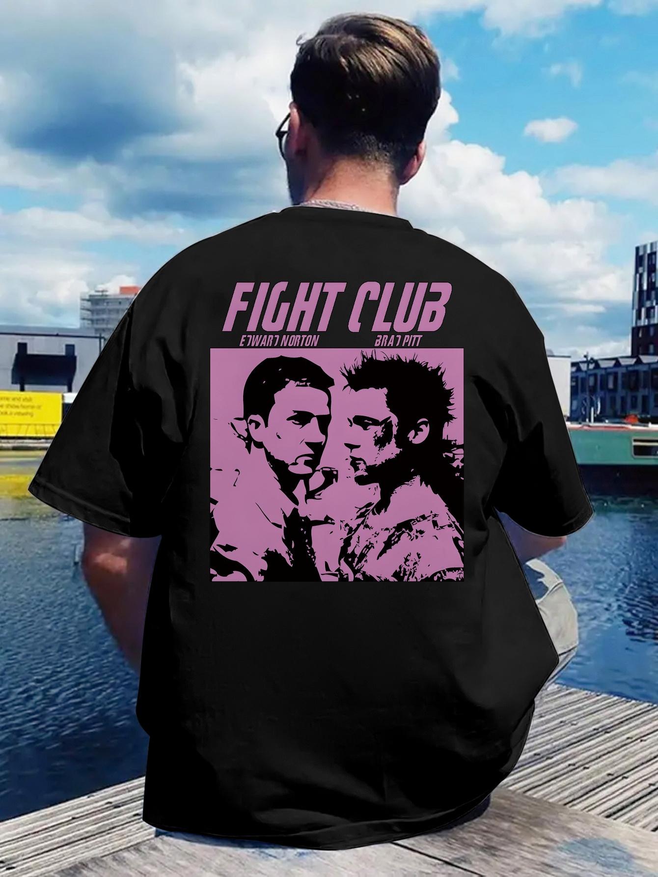 Retro Rock Band Graphic T-shirt - Fight Club Print M