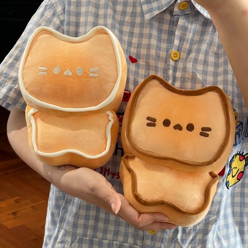 1 Piece Kawaii Lifelike Butter Biscuit Cat Doll Soft Stuffed Animal Pillow Ins Style Butter Biscuit Cat Plush Toy Kids Gift