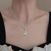 Elegant Double-Layer Silver Butterfly Necklace: Versatile Clavicle Chain for Women, Gentle and Fairy-like