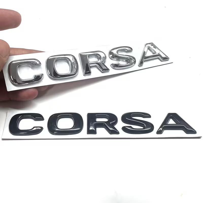 

1 шт. 3D емблема-значок CORSA для автомобіля - Підходить для наклейки на багажник Corsa срібний