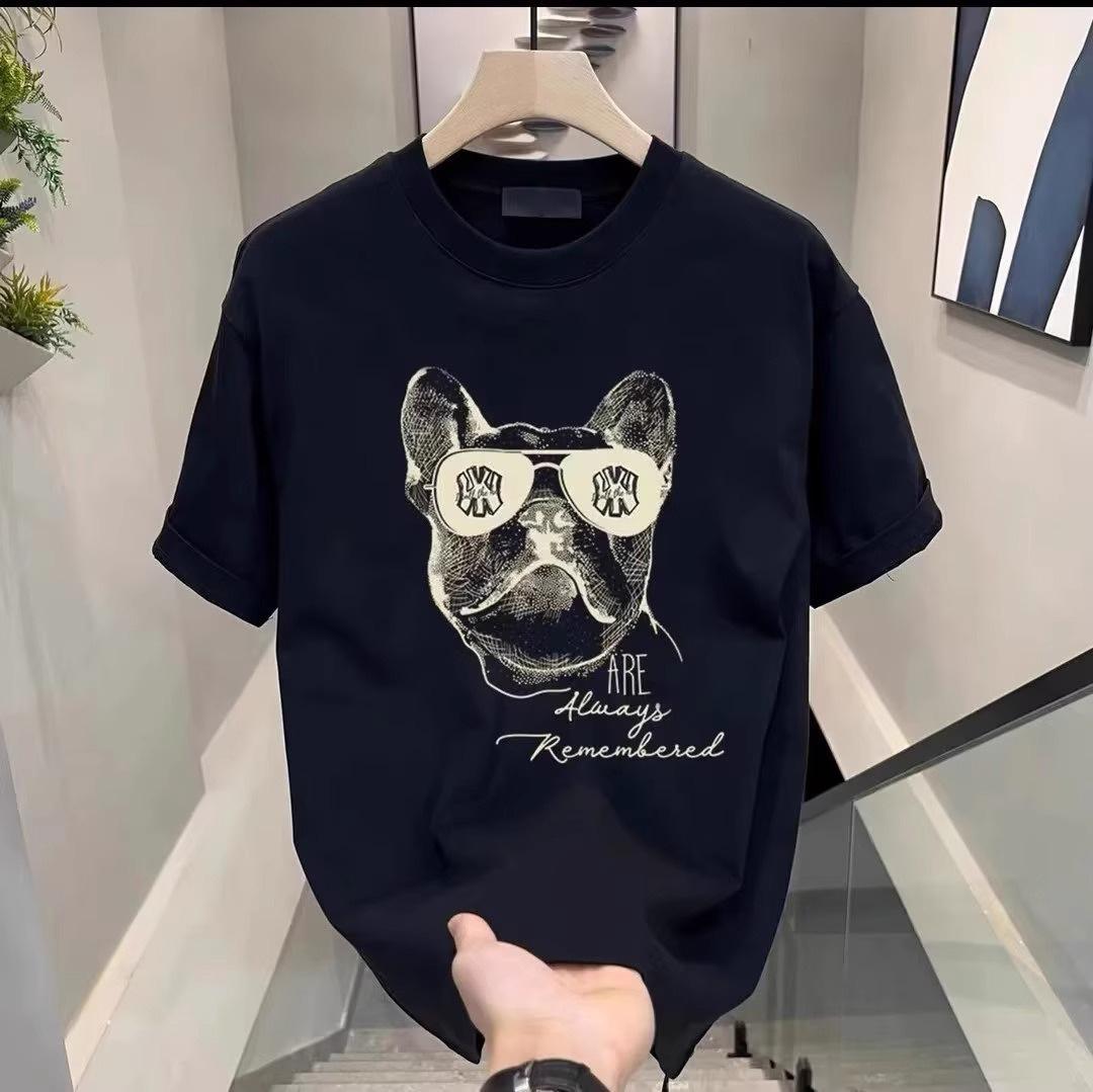 

Летняя мужская женская футболка с круглым вырезом, коротким рукавом и принтом, дышащие спортивные топы S