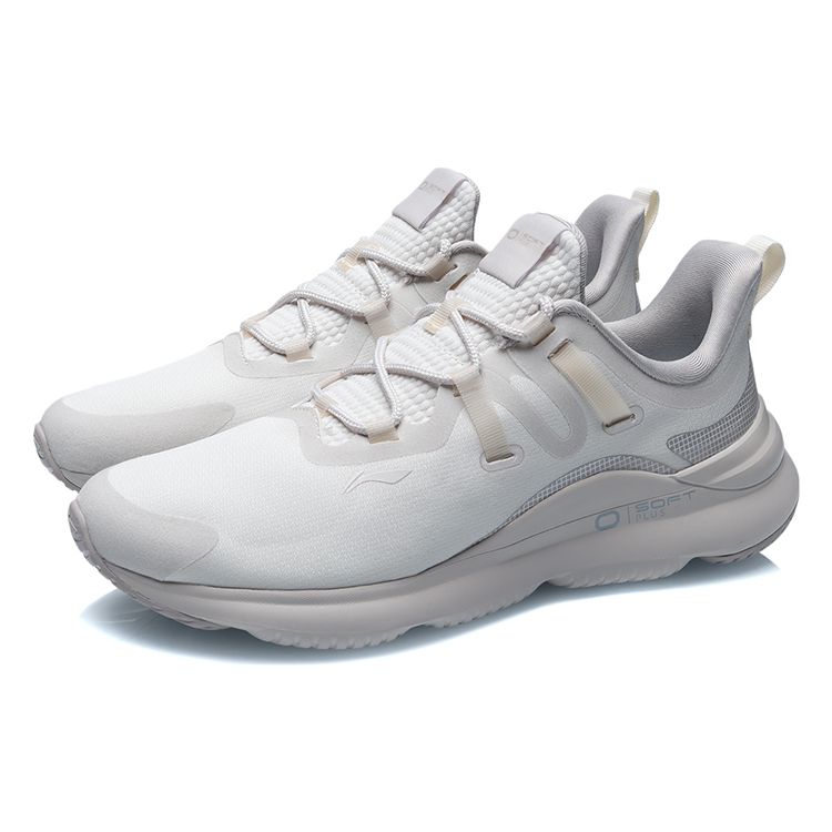Li-Ning Soft Plus Cushioning Non-Slip Durable Low-Top Sports Casual Shoes Unisex Sneakers Gray ARHR011-1