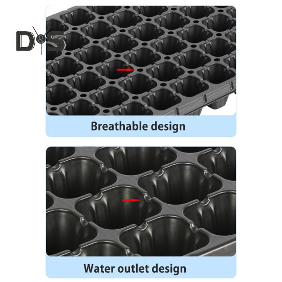 10 Stück Pflanzgefäße für Setzlinge, verdickte Samen, Starter, Keimung, Shuttle-Trageschale, runde Pflanzschale mit Drainagelöchern für