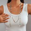 Imitation Pearl Glass Beaded Long Stacked Sweater Chain National Style Fashion Sense Necklace