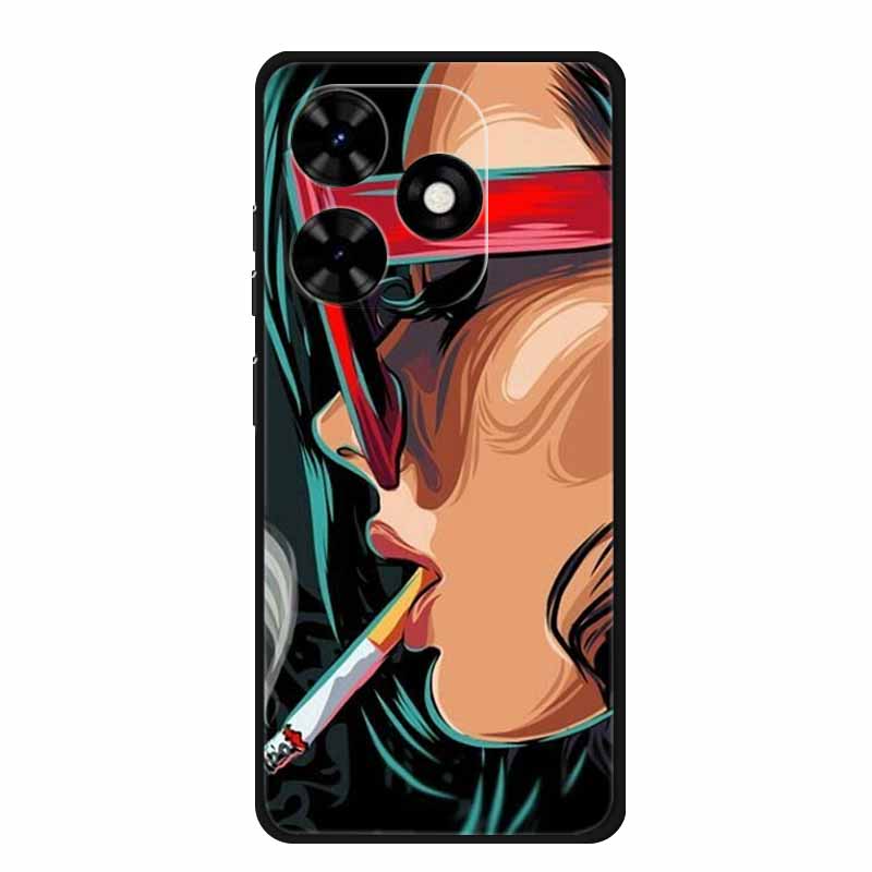 Case For Tecno Spark Go 2024 Animals Painted TPU Silicone Soft Phone Cover for Spark Go2024 BG6 Protector Wolf Shockproof Para