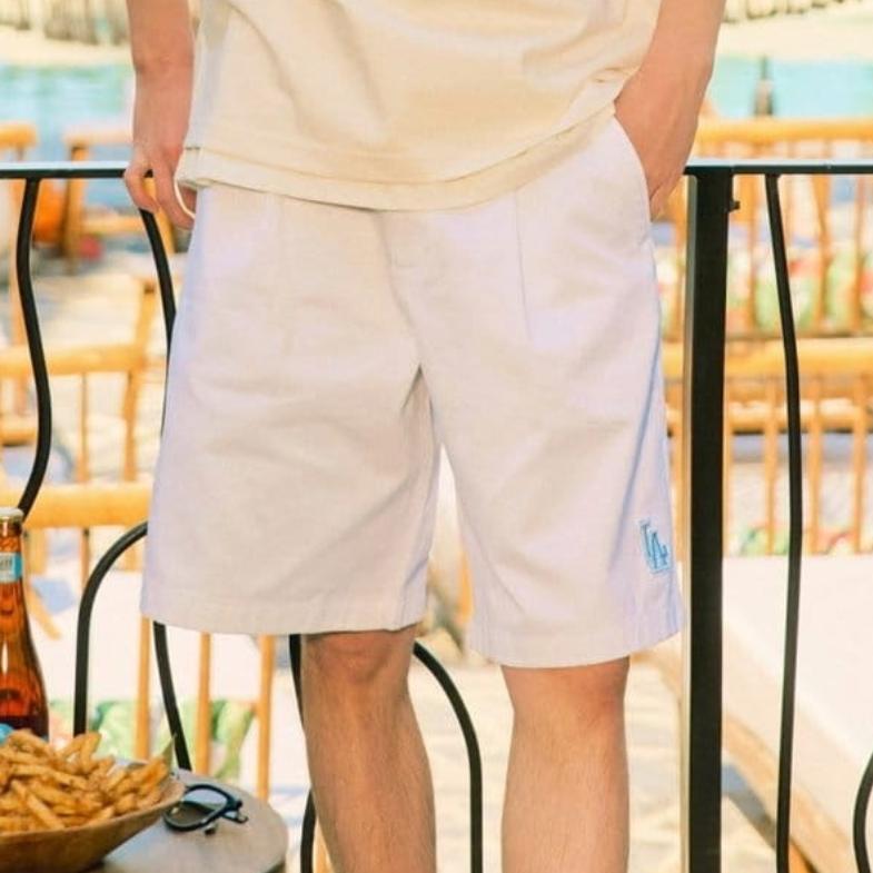 New MLB Bermuda Los Angeles Dodgers Casual Shorts Unisex White 3ASM60323-07WHS