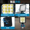 Rechargeable LED Floodlight, Cordless Work Light, Compatible with 14.4V18V, IP66 Waterproof, 4000LM, Fishing Light, Dual Output Charging Ports, Ideal