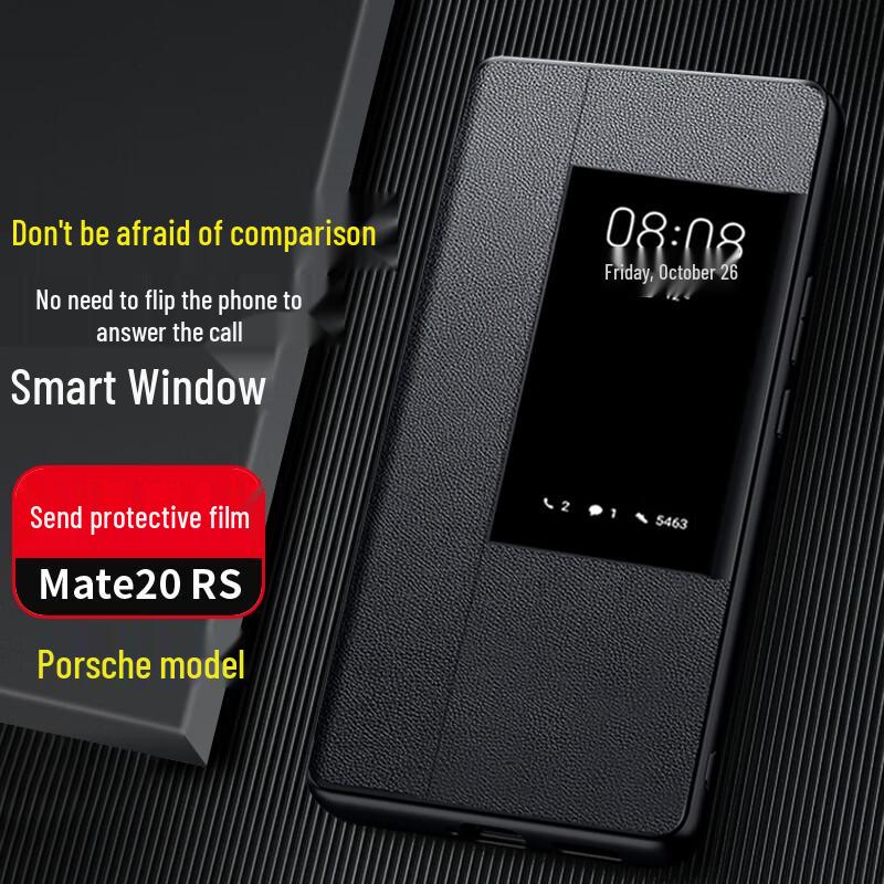 Huawei Faux Leather Smart Window Flip Phone Case