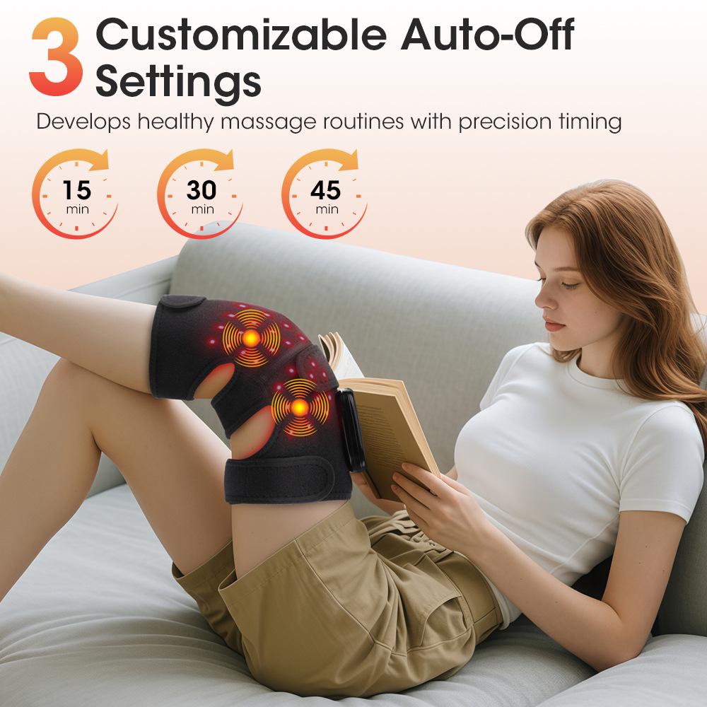 Cross-Border Red Light Electric Knee Massager with Heat Therapy for Joint Pain Relief