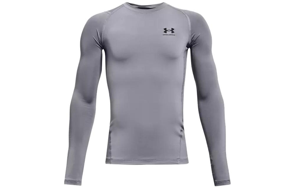 Under Armour HeatGear T Shirt Kids Apparel HeatGear® Armour Long Sleeve Gray Kids 1361731-035 YLG