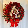 Christmas Wooden Hanging Sign Christmas Hanging Sign Sacred Xmas Wreath Decor for Front Door Window Wall