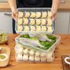 Household Lidded Square Refrigerator Storage Box for Quick-Freeze Dumplings and Sealed Fresh Food.