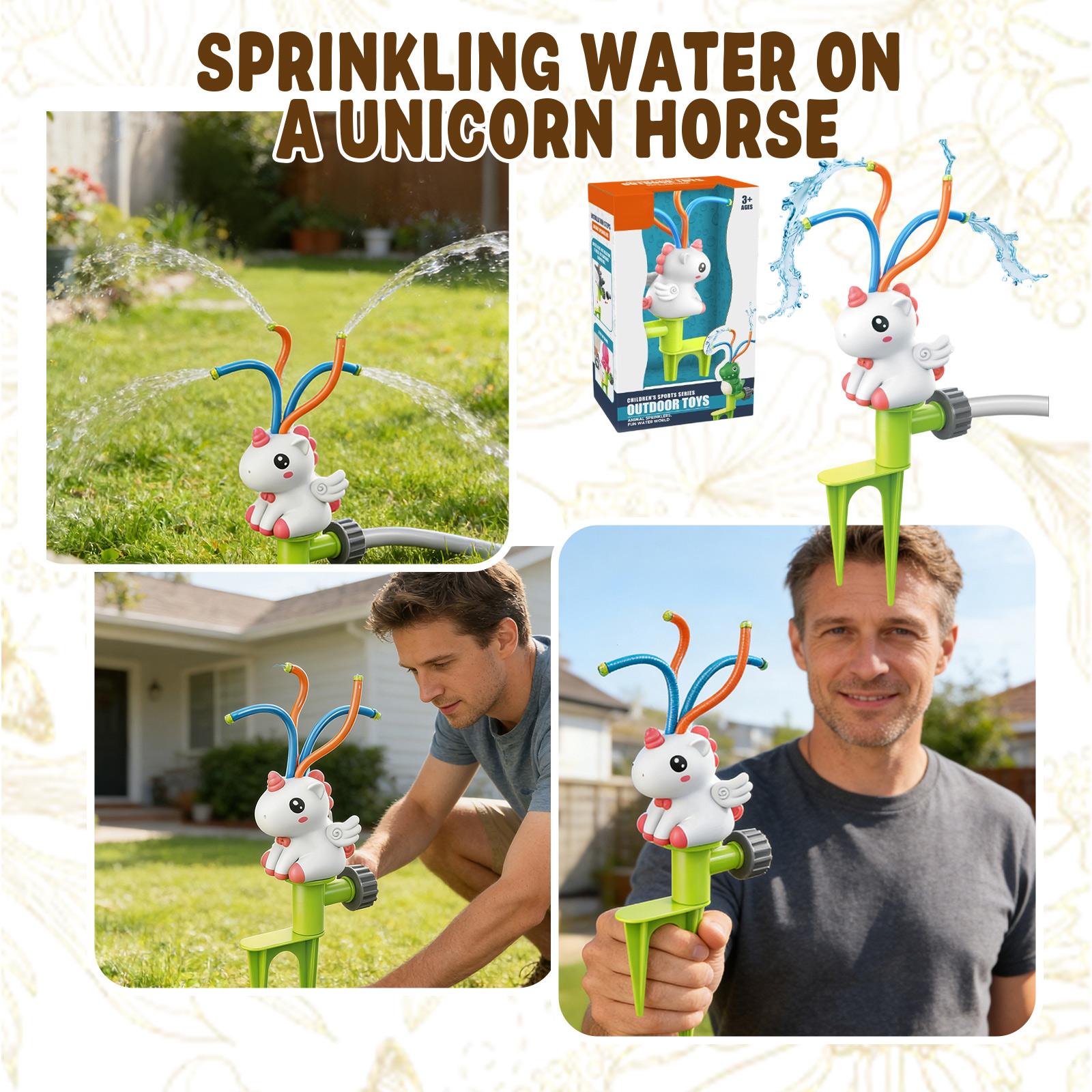 

Water Sprinkler For Kids,Outdoor Toys With 4 Wiggle And Hose Clamp,Outdoor Play Toys Spray Up To 8ft,Summer Water Toys Sprinklers For Yard Garden Pool One Size белый