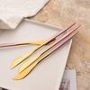 Set di posate con manico rosa da 30 pezzi, Servizio di posate in acciaio inossidabile per 6 persone, Coltelli, forchette, cucchiai moderni, Lucidatura a specchio