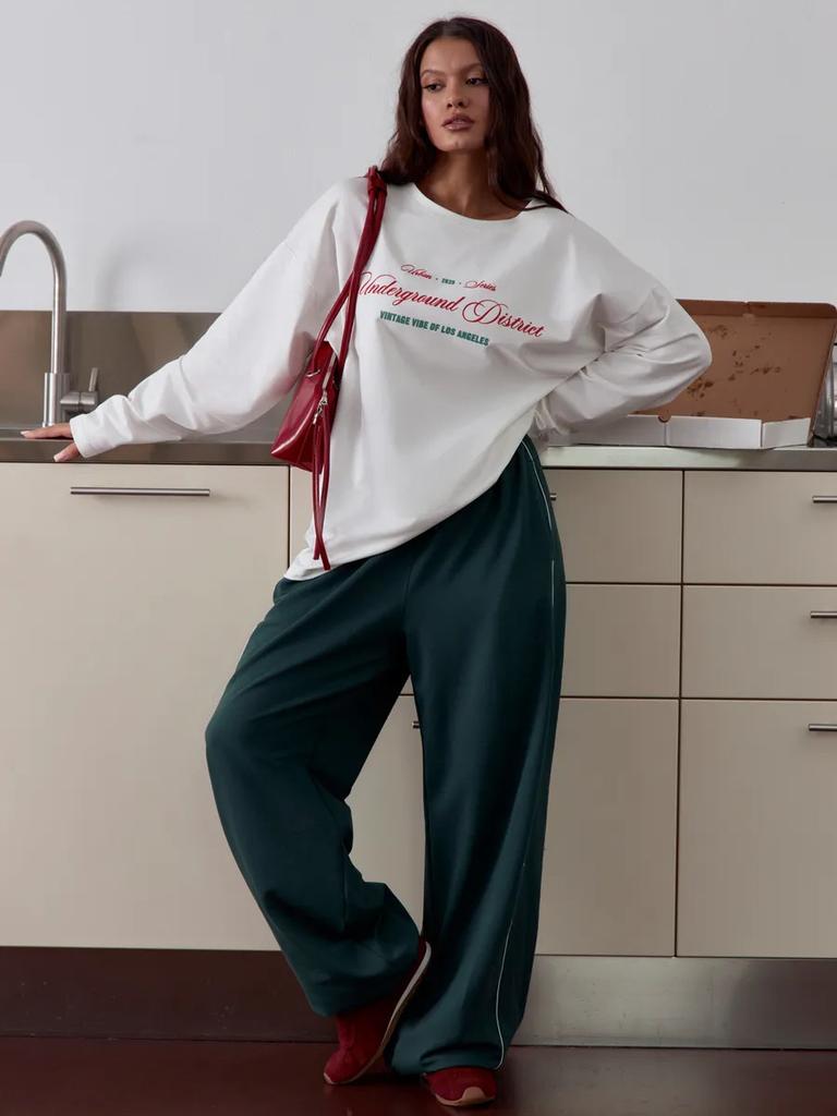 100% cotton t-shirt autumn new fashion personalized Hong Kong flavor popular printed hiphop top women