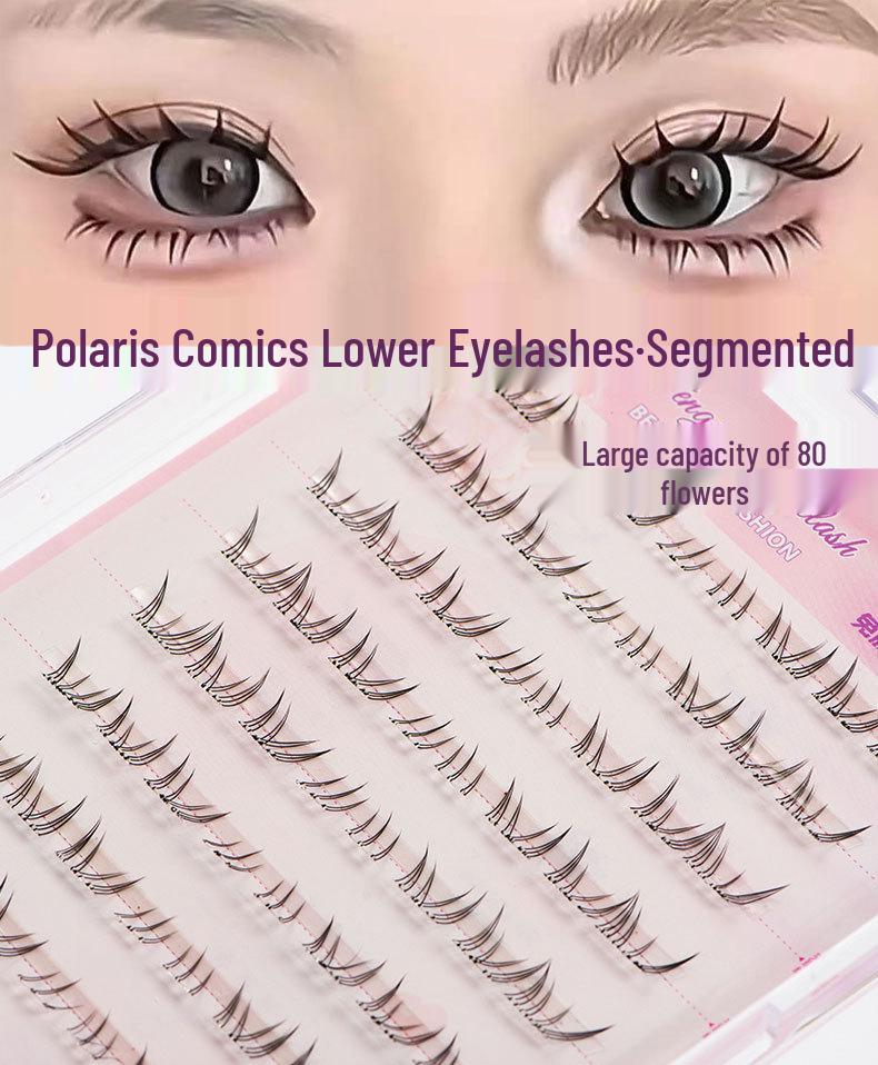 Little Devil Self-Adhesive Natural Cluster Eyelashes - Glue-Free, Segmented Sunflower Design for Women