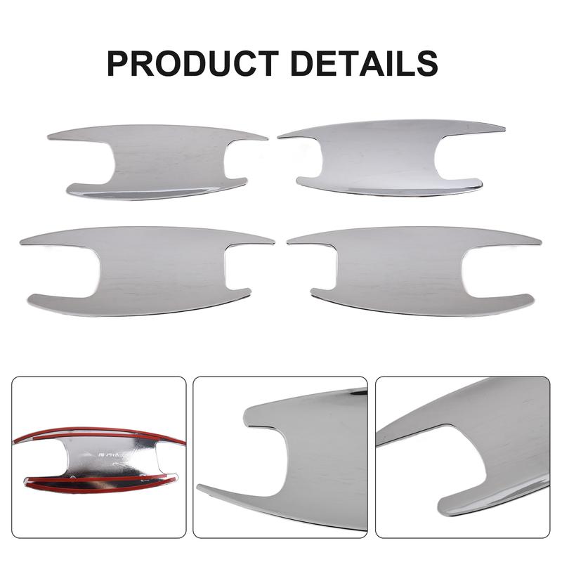 Stylish Chrome Car Door Handle Bowl Decorative Cover Trim for Mercedes CClass GLCClass Upgrade Your Interior Look