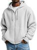 Felpa da uomo con cappuccio e zip a nido d'ape, spalle cadenti, casual, vestibilità larga, giacca cappotto da uomo