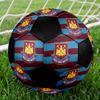 SIZE 5 West Ham United FC Soccer Ball Colorful All Ages Machine Stitched PVC Competition Ready Durable High-Bounce