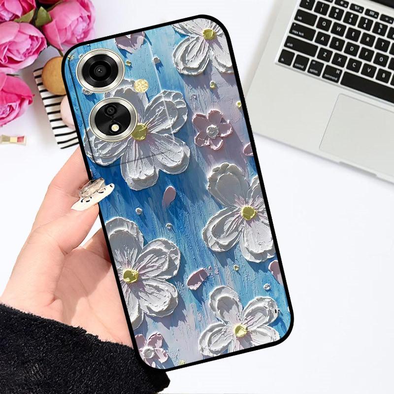 For OPPO A79 5G Case For OPPO A79 Cover Funda Coque Flower Painted Cartoon Silicone Soft TPU Phone Bumper For OPPO A79 5G Covers