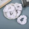 Girls Elastic Hair Ties White Scrunchies for Tie-dye Hair Ropes DIY Hair Scrunchies Soft Rubber Bands Hair Suppliess