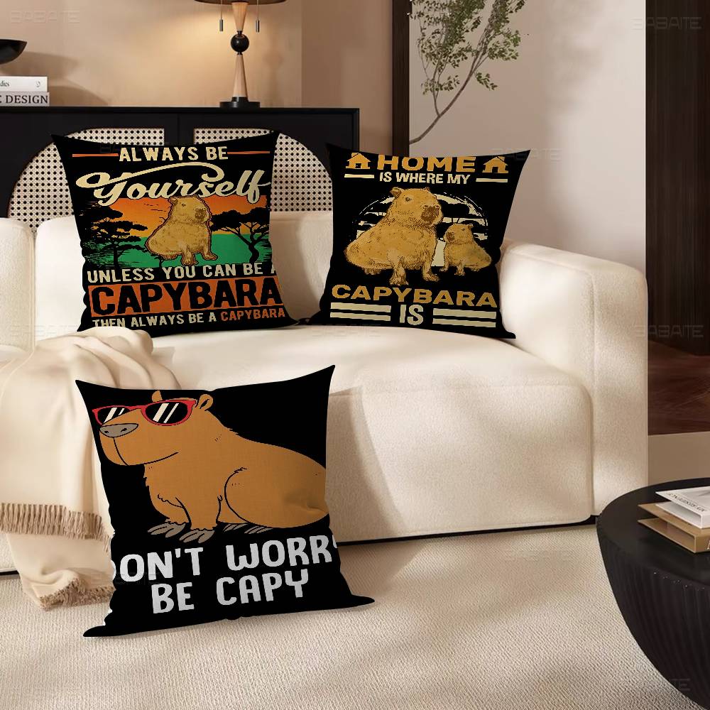 Capybara Animals Pillow Cover For Bedroom Room And Living Room Sofa Decorative Cushion Cover