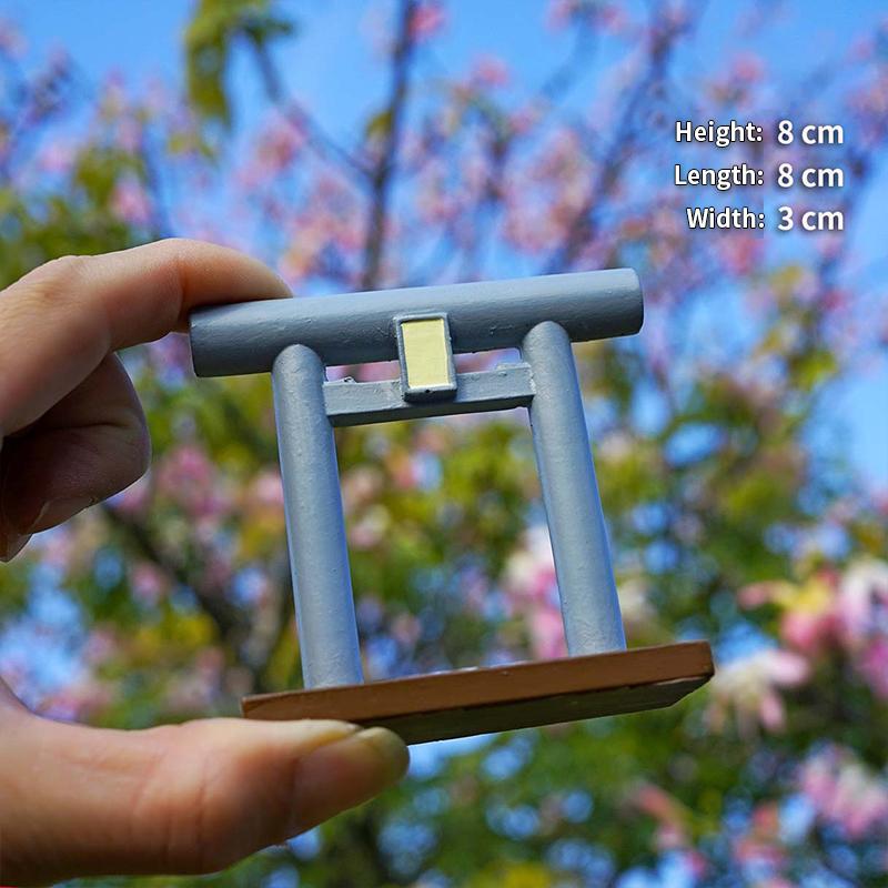 Japanese Style Torii Gate Ornaments Mini House Decorations Resin Miniature Door Crafts Fairy Figurines Japanese Torii Gate Model