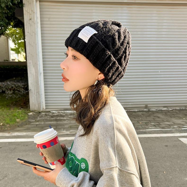 

Плюшевая шапка женская осенне-зимняя однотонная симпатичная утолщенная модная теплая защитная шапка для ушей женская свободная милая шапка