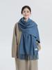 White Cashmere Scarf: Thickened, Solid Color, Versatile for Women & Men, Perfect for Autumn & Winter