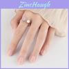 Small Daisy Adjustable Ring With Pearl Decor For Women Fashion Accessory