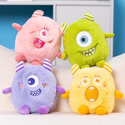 Big-eyed Cute Monster Plush Doll Funny Lehang Ball Striped Monster Plush Doll Sofa Decorations