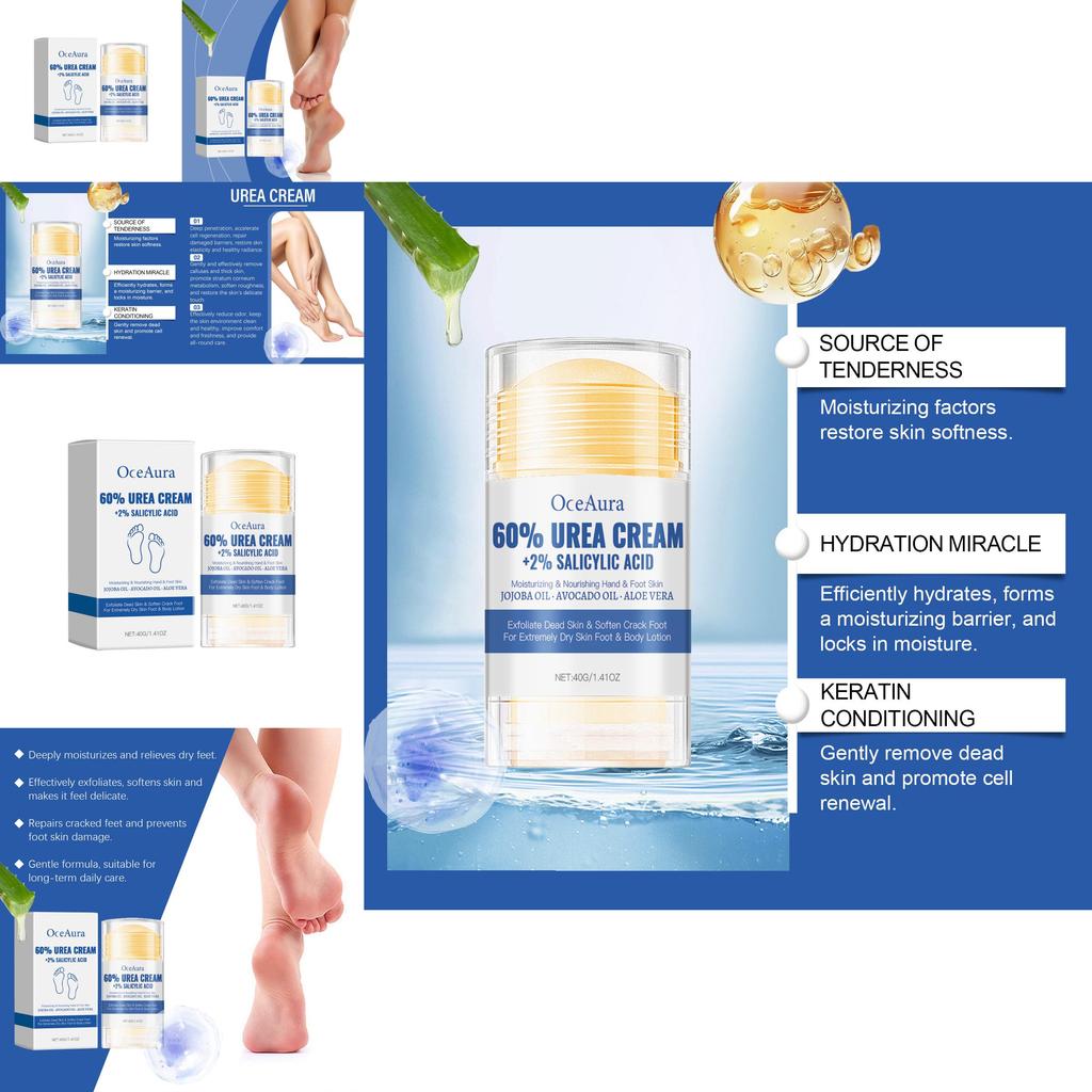 Oceaura Nourishing Hydrating Cracked Heel Foot Cream For Moisturizing Skin Care