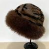 Plush Winter Hat Fluffy Fur Fisherman Hat New Bucket Hat  for Women Girls