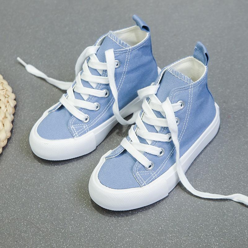 8009 Solid Color Trendy Children's Canvas Shoes, Boys' and Girls' Board Shoes, Fashionable and Breathable Children's Shoes Soft