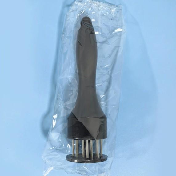 Stainless Steel Meat Tenderizer & Injector Hammer with Skewer Fork