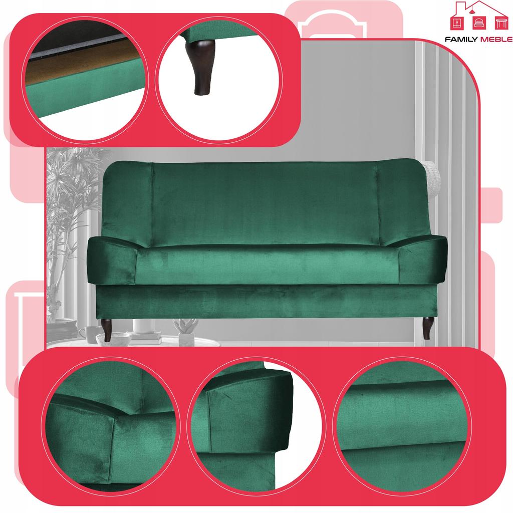 Sofa Sofa Sara Sofa Bed Bonell Bed Family Furniture Green