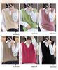 Women's V-Neck Knit Sweater Vest - Sleeveless, Loose Fit, Autumn/Winter Fashion