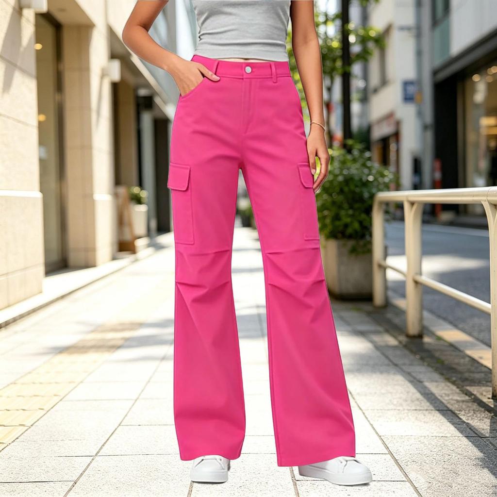 Women's Casual Loose Fit Cargo Pants with Multiple Pockets for Everyday Wear