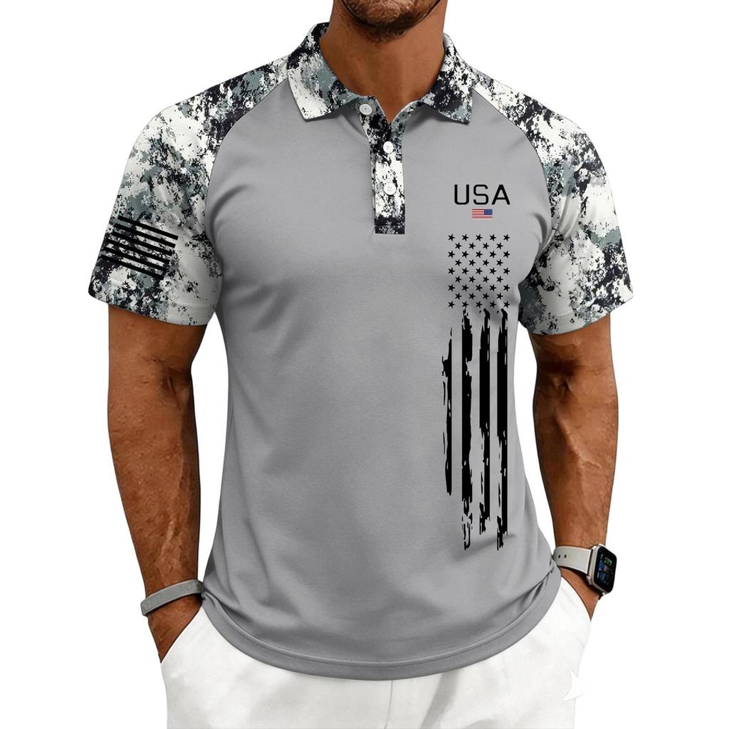 Men's Casual Button-Down Collar Short-Sleeve Shirt