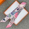 POBING Cashew Print 18m/m Twill Silk Scarves Women Luxury Brand Scarf Bag Ribbons Tie Head Scarf Small Long Skinny Scarf 86*5CM