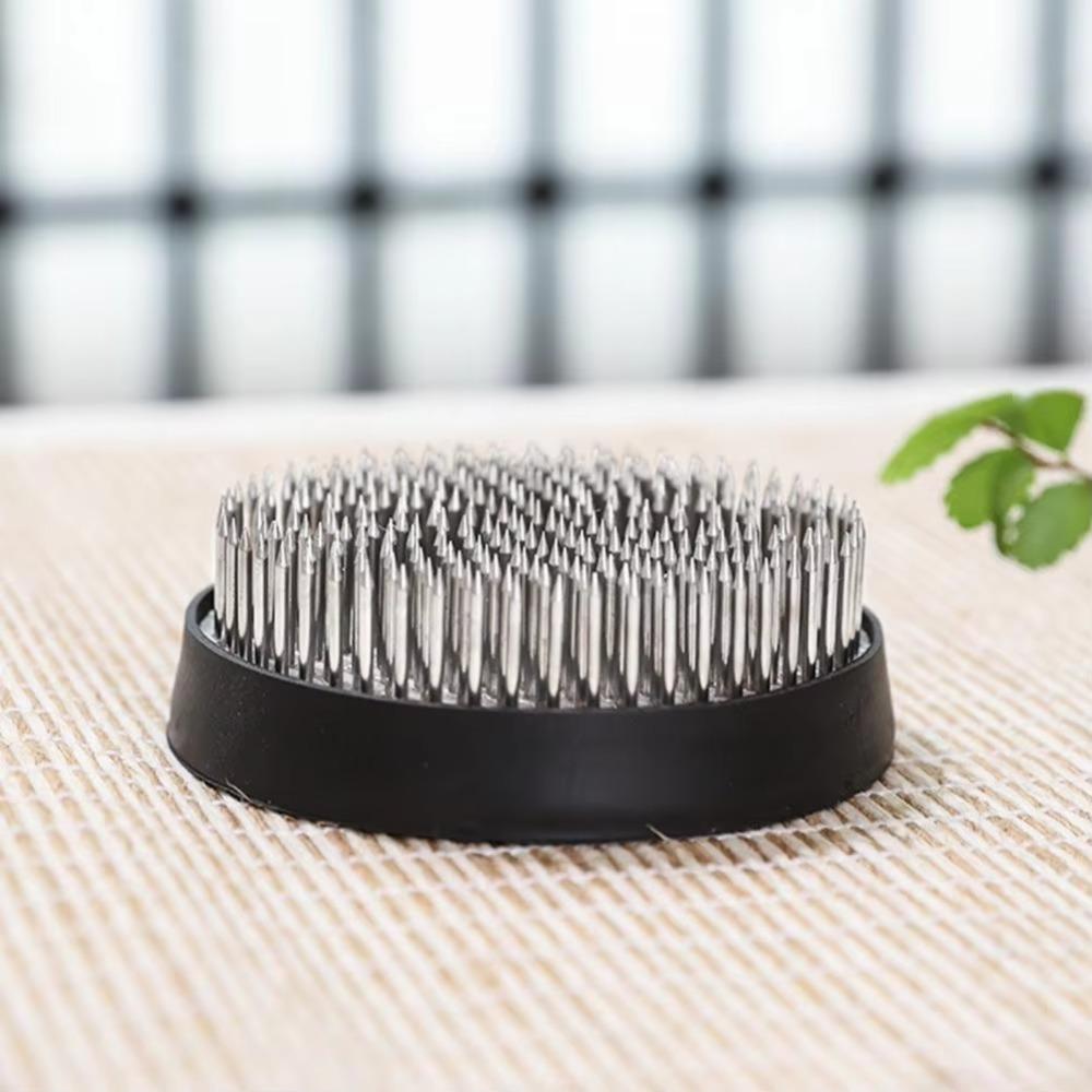 Stainless Steel Flower Arranging Device Metal Pin Holder Multi-Size Ikebana Flower Frog Stand Rust-Proof Flower Fixing Tools