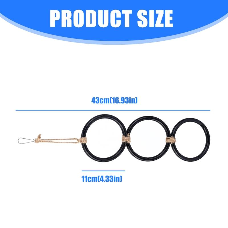 Fun Climbing Rings Snake Exercise Toy for Small Pet with Flexible Joints Safe Reptiles Terrarium Hanging Decoration Toy