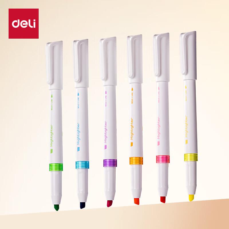 Deli Double-Ended Highlighter Pen Set