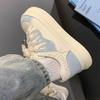 School Student Women Small White Shoes Korean Designer Chunky Woman's Casual Flats Shoes Trend Lace-up Platfrom Vulcanized Shoes