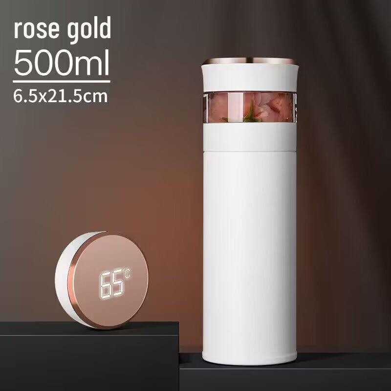 316 Stainless Steel Smart Insulated Cup with Temperature Display & Tea Infuser - Ideal Business Gift