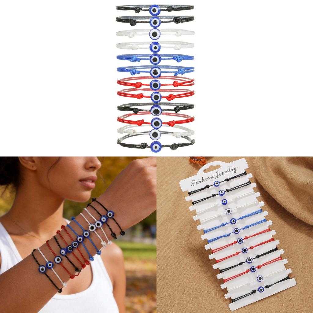 Demon Eye Handmade Adjustable Bracelet With Heart Shape For Travel Gift
