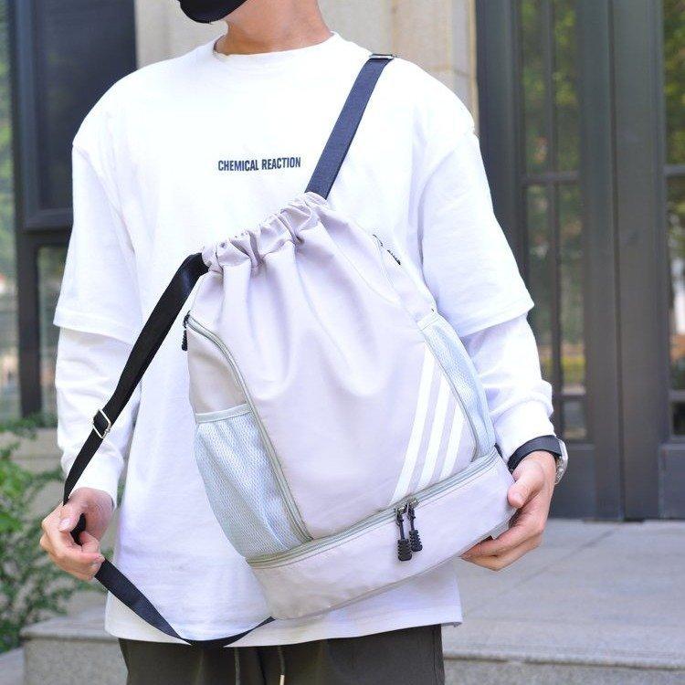 Schoolbag Sports Backpack Outdoor Training Basketball Soccer Bag Large Capacity Fitness Swimming Mountaineering Bag Drawstring Backpack