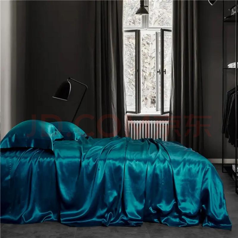 Summer Luxury Satin Silk-like Bed Sheet Set (Flat Sheet/Fitted Sheet + Pillowcase) Solid Color Mattress Cover Twin Full Queen
