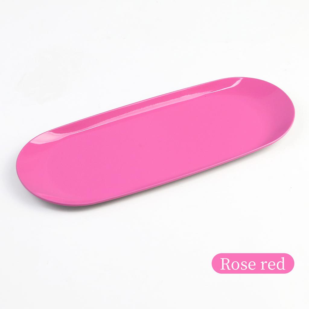 Stainless Steel Jewelry Tray Nail Art Desktop Tool Storage Tray Oval Metal Tray